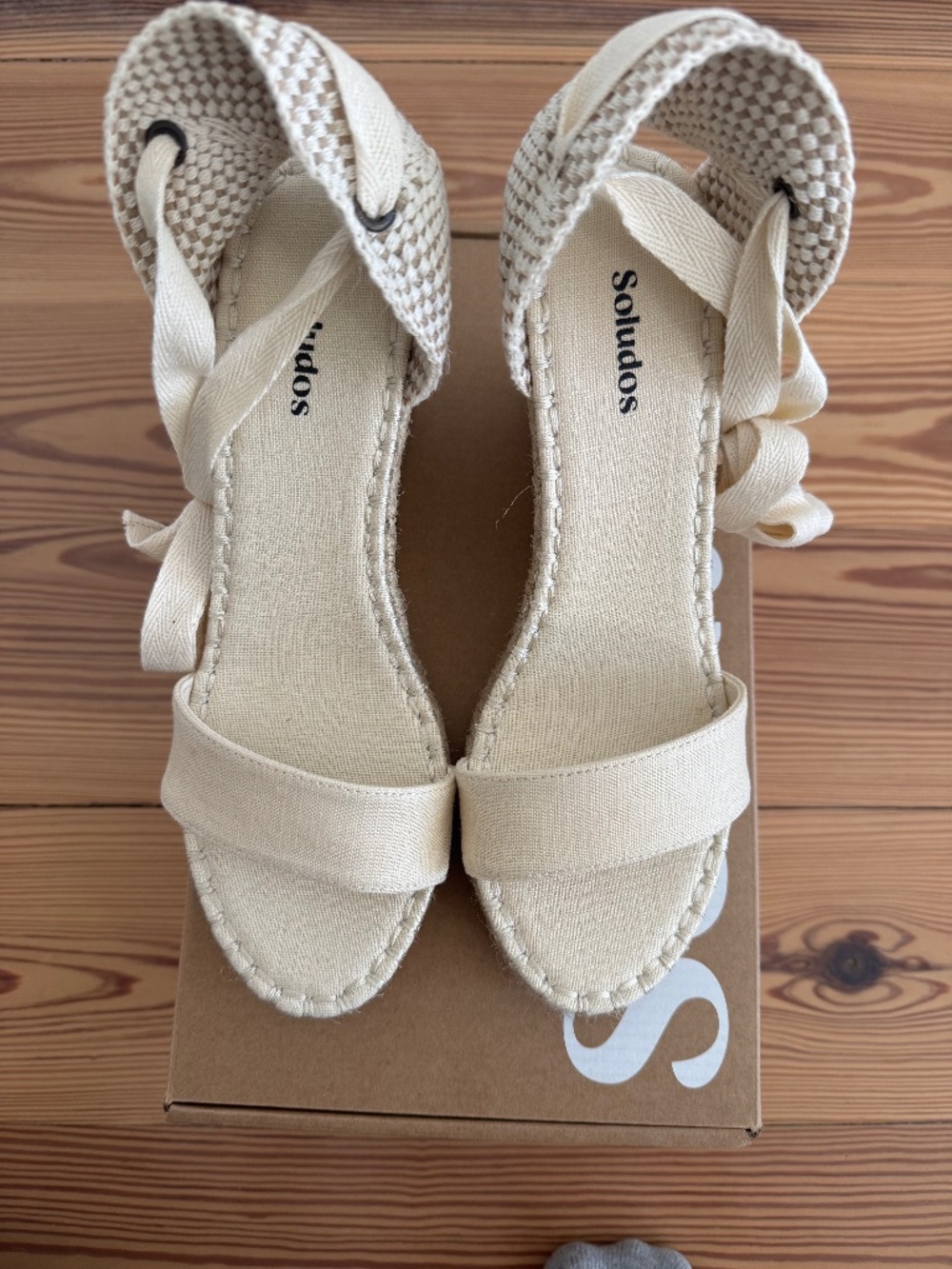Soludos Capri Wedge Espadrille | Linen Color | La Concha Ivory